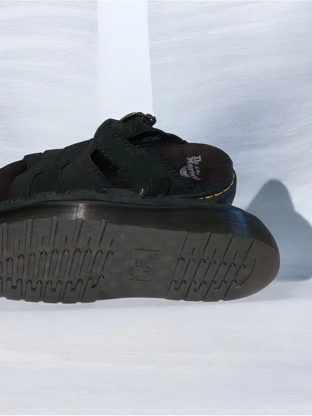 Brand New Dr Martens Maxxy Slide sandals in black suede US M 8 US L 9